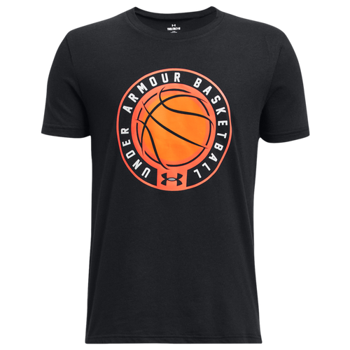 

Boys Under Armour Under Armour Bball Icon Short Sleeve T-Shirt - Boys' Grade School Black/Beta/Orange Size L