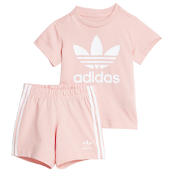 Filles, bambin - adidas Ensemble avec short et t-shirt - Semi-rose/Blanc