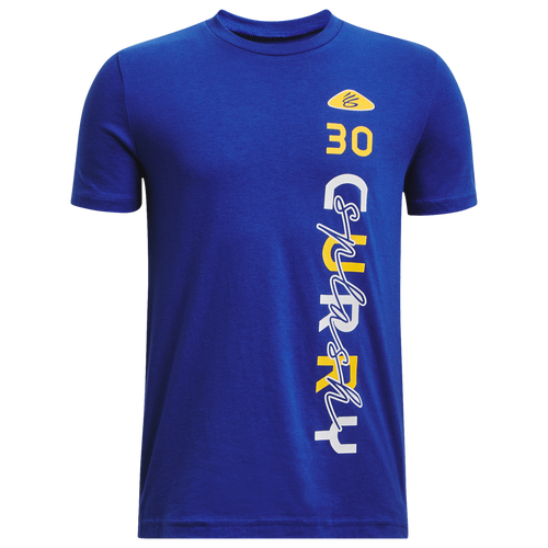 

Boys Under Armour Under Armour Curry 30 T-Shirt - Boys' Grade School Royal/White/Taxi Size XS