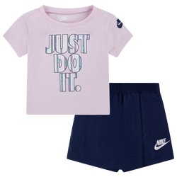 Girls' Preschool - Nike Happy Camper Skort Set - Pink/Navy