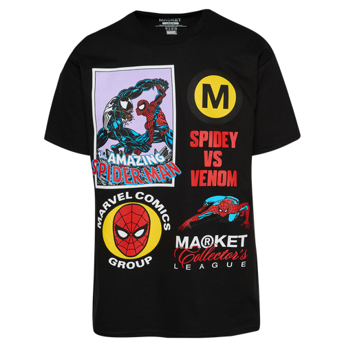 

Team Edition Mens Team Edition Market Spiderman vs Venom T-Shirt - Mens Black/Black Size XL