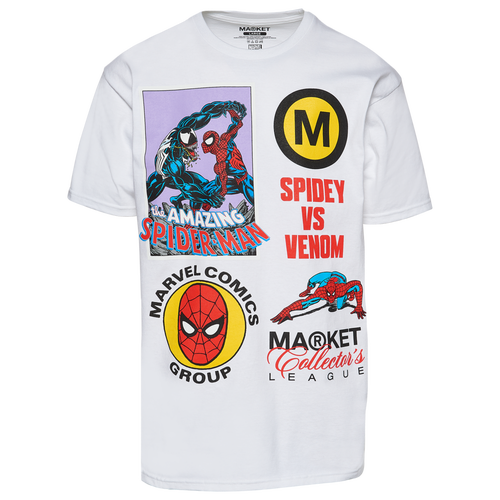 

Team Edition Mens Team Edition Market Spiderman vs Venom T-Shirt - Mens White/White Size S