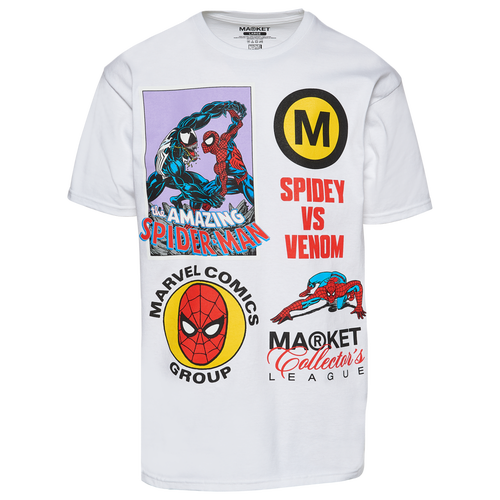 

Team Edition Mens Team Edition Market Spiderman vs Venom T-Shirt - Mens White/White Size M