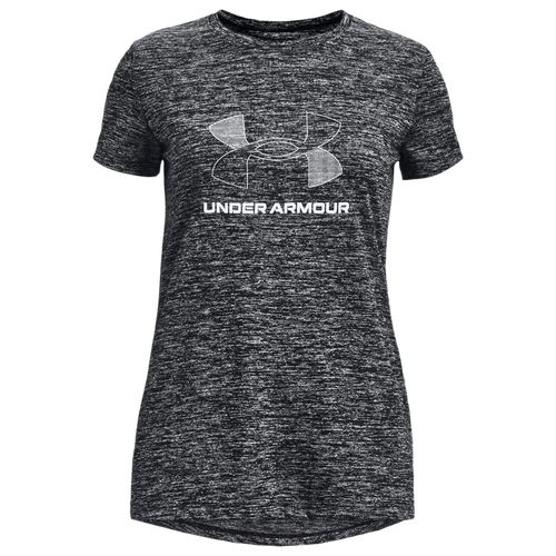 

Girls Under Armour Under Armour Tech BL Twist T-Shirt - Girls' Grade School Black/White Size M