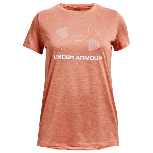 

Girls Under Armour Under Armour Tech BL Twist T-Shirt - Girls' Grade School Bubble Peach/White Size S