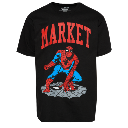 

Team Edition Mens Team Edition Market Spiderman T-Shirt - Mens Black/Black Size L