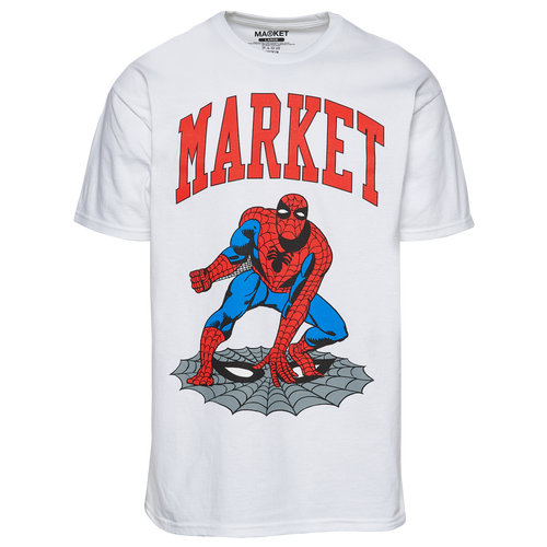 

Team Edition Mens Team Edition Market Spiderman T-Shirt - Mens White/White Size M