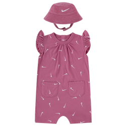 Girls' Infant - Nike Essentials  Romper W/ Bucket - Tan/Tan