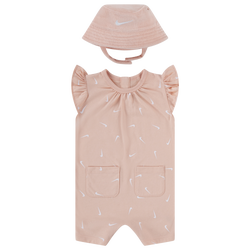 Girls' Infant - Nike Essentials  Romper W/ Bucket - Orange/White