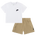 Nike NSW Pocket T-Shirt and FT Short Set  - Boys' Preschool White/Parachute Beige