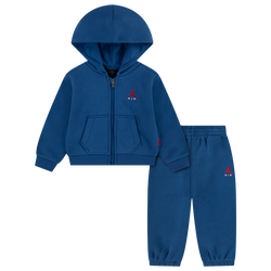 Boys' Preschool - Jordan Brooklyn Fleece Full-Zip Set  - Blue/Red