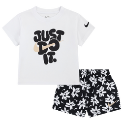 Girls' Preschool - Nike Play Mesh Short Set - Black/White