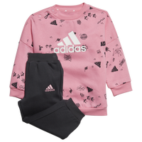 adidas Girls' Linear Crew/Leggings Set Infant