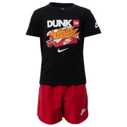 Garçons, bambin - Nike Ensemble avec short tissé Dunk - Rouge universitaire/Noir