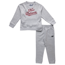 Boys' Toddler - New Balance Varsity Script Crew Fleece Set - Red/Grey