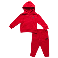 Boys' Infant - New Balance Stacked Logo Hoodie Fleece Set - Red/Black