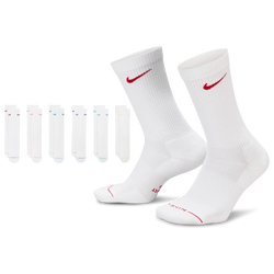 Adult - Nike Everyday Elevated Crew Socks 6 Pack  - White/Multi