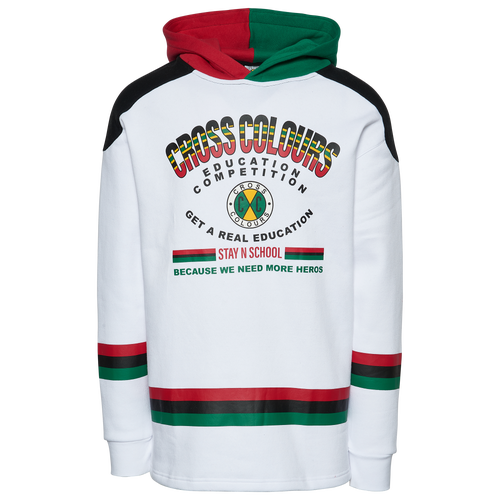 

Cross Colours Mens Cross Colours Comp Fleece Hoodie - Mens Black/White Size M