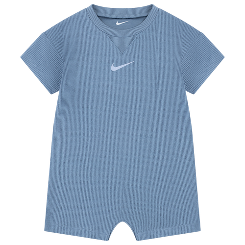 Boys Infant Nike LBR Waffle Romper - Boys' Infant Blue/White Size 9MO