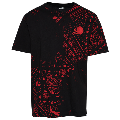 

PUMA Mens PUMA Bandana T-Shirt - Mens Black/Red Size L