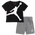 Jordan Jumbo Jumpman Shorts Set  - Boys' Infant Black/White/Carbon Heather