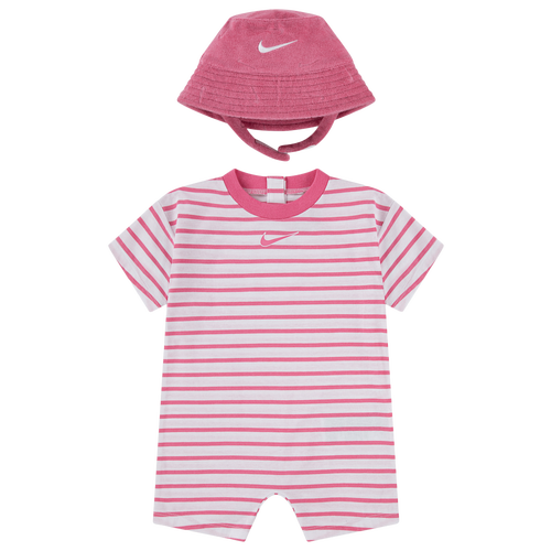Boys Infant Nike Romper With Bucket Hat - Boys' Infant Red/White Size 3MO