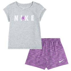 Girls' Toddler - Nike Short Sleeve T-Shirt & Shorts Set - Pink/Multi/Multi