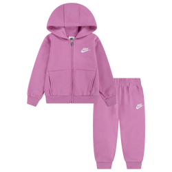 Girls' Toddler - Nike NSW Club Fleece T-Shirt Set - Pink/White