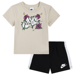 Girls' Toddler - Nike Exclusive Shorts Set  - Beige/Multi