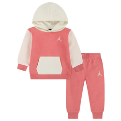 Girls' Preschool - Jordan Brooklyn Fleece Pullover Set  - Pink Salt/Multi