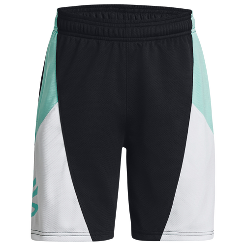 

Boys Under Armour Under Armour Curry Boys Splash Shorts - Boys' Grade School Black/White/Neo Turquoise Size M