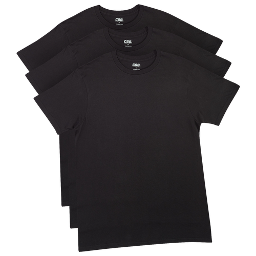 

CSG Mens CSG Three Pack T-Shirt - Mens Black/Black Size M