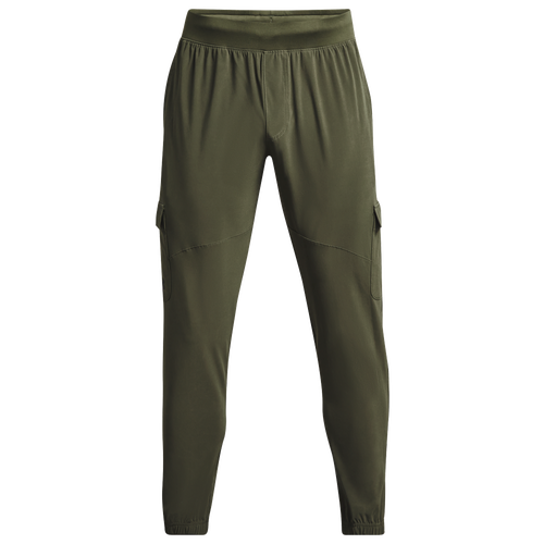 Under Armour Mens  Stretch Woven Cargo Pants In Marine Od/black