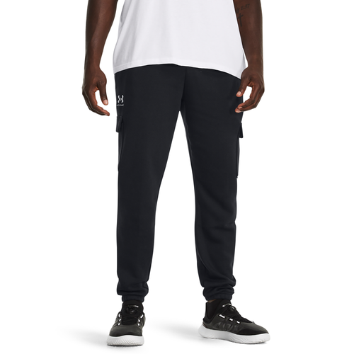 

Under Armour Mens Under Armour Essential Fleece Cargo Pants - Mens Black/White Size XS