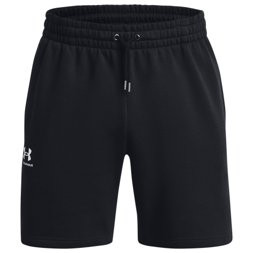 

Under Armour Mens Under Armour Essential Fleece Shorts - Mens Black/White Size L