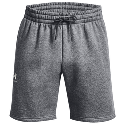 Men's - Under Armour Essential Fleece Shorts - White/Pitch Grey