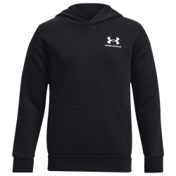 Boys' Grade School - Under Armour Essential Fleece Hoodie - Black/White