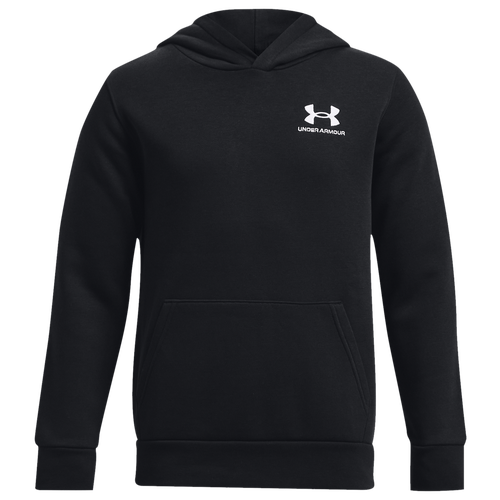 

Under Armour Boys Under Armour Essential Fleece Hoodie - Boys' Grade School Black/White Size L