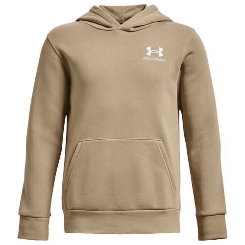 

Boys Under Armour Under Armour Essential Fleece Hoodie - Boys' Grade School City Khaki/White Size XS
