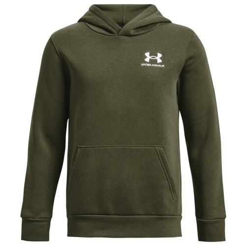 

Boys Under Armour Under Armour Essential Fleece Hoodie - Boys' Grade School Marine Od Green/White Size XS