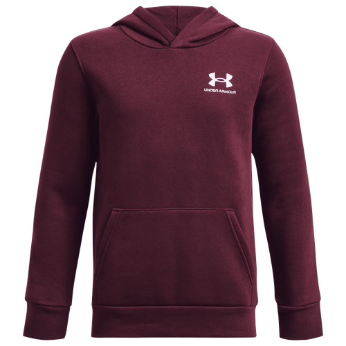 

Boys Under Armour Under Armour Essential Fleece Hoodie - Boys' Grade School Dark Maroon/White Size XL