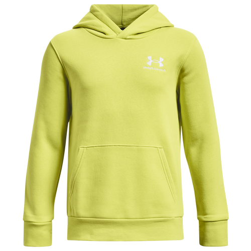 

Boys Under Armour Under Armour Essential Fleece Hoodie - Boys' Grade School Lime Yellow/White Size M