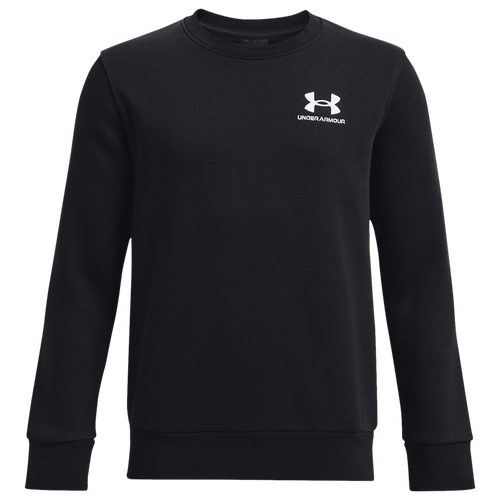 

Boys Under Armour Under Armour Essential Fleece Crew - Boys' Grade School Black/White Size M