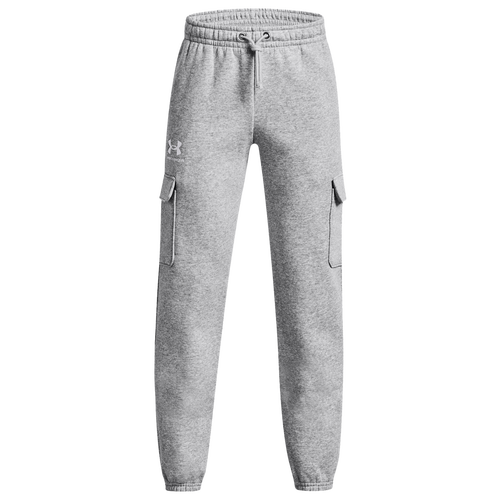 

Boys Under Armour Under Armour Essential Fleece Cargo Joggers - Boys' Grade School White/Grey Heather Size L