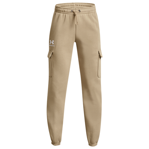 

Boys Under Armour Under Armour Essential Fleece Cargo Joggers - Boys' Grade School City Khaki/White Size M