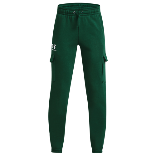 

Boys Under Armour Under Armour Essential Fleece Cargo Joggers - Boys' Grade School Greenwood/White Size L