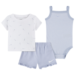Girls' Infant - Nike Essential Ruffle Short Set - Purple/White