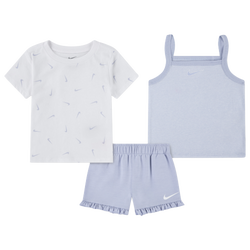 Girls' Toddler - Nike Essential Ruffle Short Set - White/Ghost