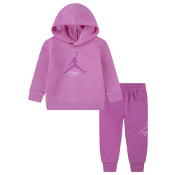 Girls' Preschool - Jordan Baseline Pullover Set - Pink/Black