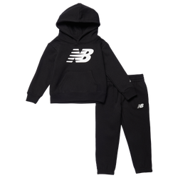Boys' Toddler - New Balance Fleece Set  - Black/White
